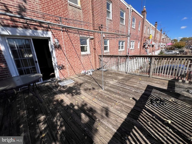 7119 Walker St, Philadelphia, PA 19135 - wooden terrace featuring a residential view