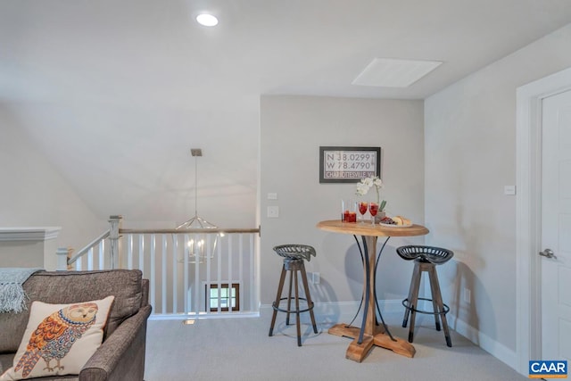 3 Farrow Ter, Charlottesville, VA 22901 - sitting room featuring carpet flooring, a chandelier, and baseboards
