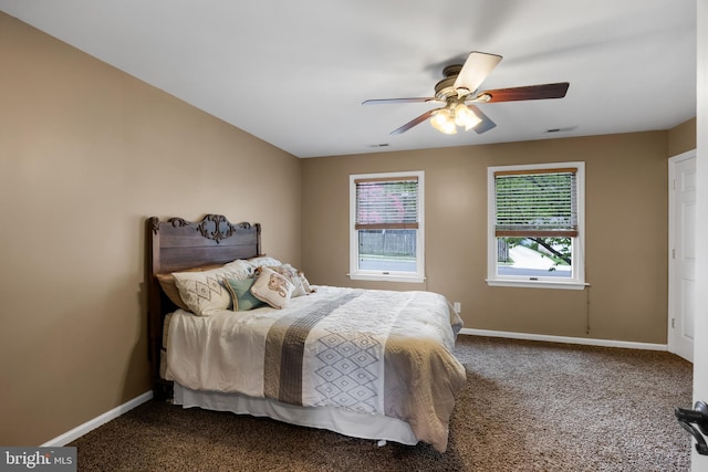 109 Johnson Ave, Oaklyn, NJ 08107 - carpeted bedroom featuring baseboards and a ceiling fan