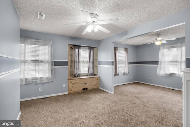 109 Johnson Ave, Oaklyn, NJ 08107 - carpeted spare room featuring ceiling fan, a textured ceiling, and baseboards