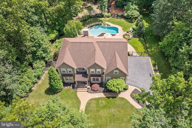 33 Waterview Dr, Pilesgrove, NJ 08098 - view from above of property featuring a pool area