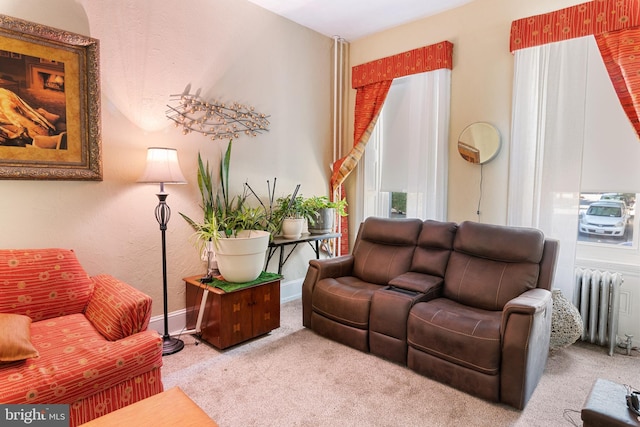1419 Ellsworth St, Philadelphia, PA 19146 - carpeted living area with radiator heating unit and baseboards