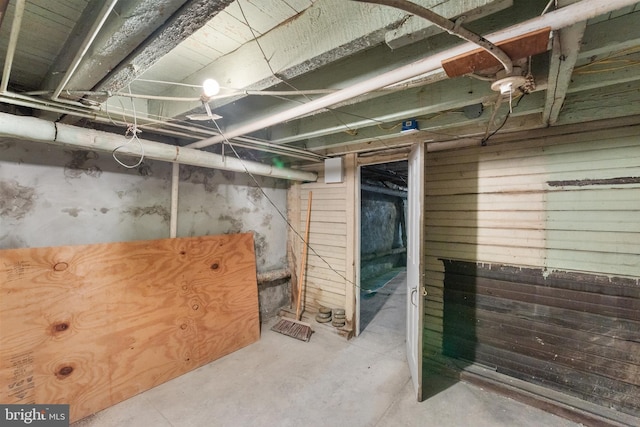1419 Ellsworth St, Philadelphia, PA 19146 - unfinished below grade area featuring wood walls