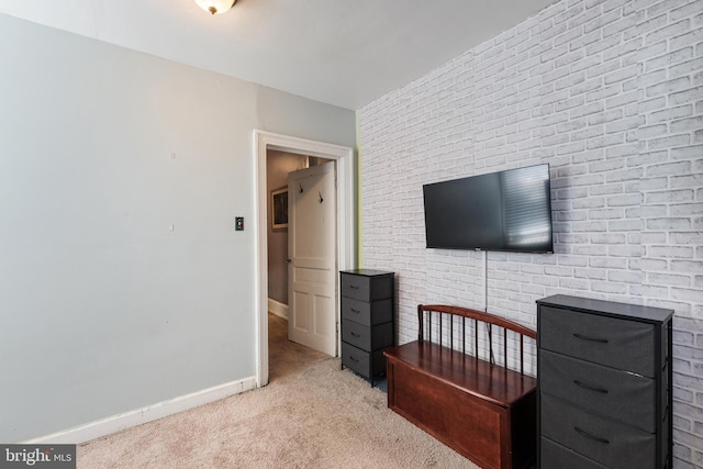 1419 Ellsworth St, Philadelphia, PA 19146 - unfurnished bedroom featuring carpet floors, brick wall, and baseboards