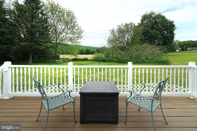 128 Penns Ct, Centre Hall, PA 16828 - wooden deck with a yard