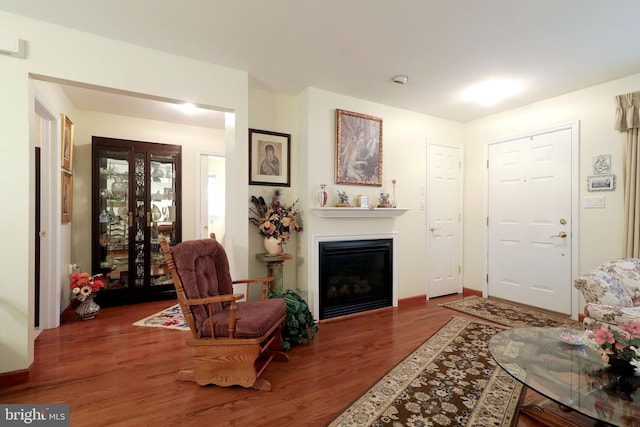 128 Penns Ct, Centre Hall, PA 16828 - living room featuring wood finished floors and a fireplace
