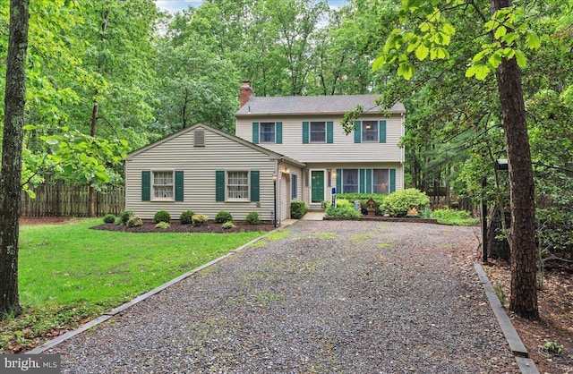 20 Laurel Dr, Tabernacle, NJ 08088 - colonial inspired home featuring gravel driveway and a chimney