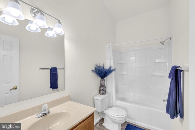 6 Victoria Sq, Frederick, MD 21702 - full bathroom featuring vanity, toilet, and shower / bathtub combination with curtain