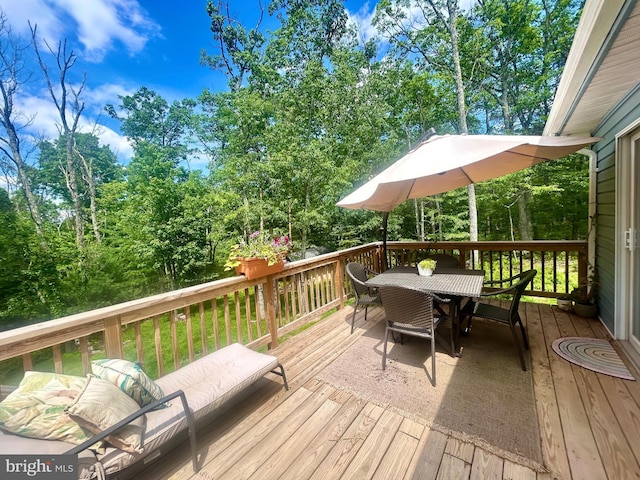 415 Rolly Rd, Mount Jackson, VA 22842 - wooden terrace featuring outdoor dining space