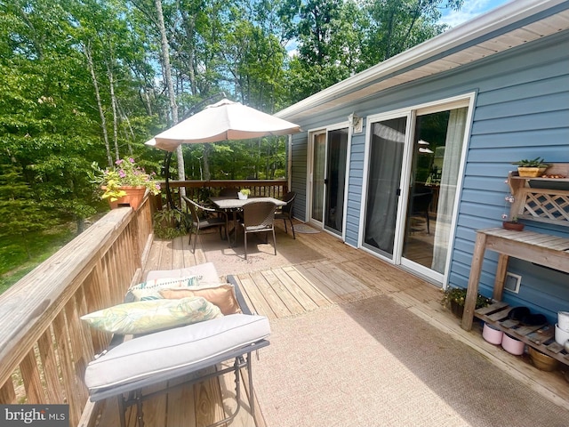 415 Rolly Rd, Mount Jackson, VA 22842 - deck with outdoor dining area