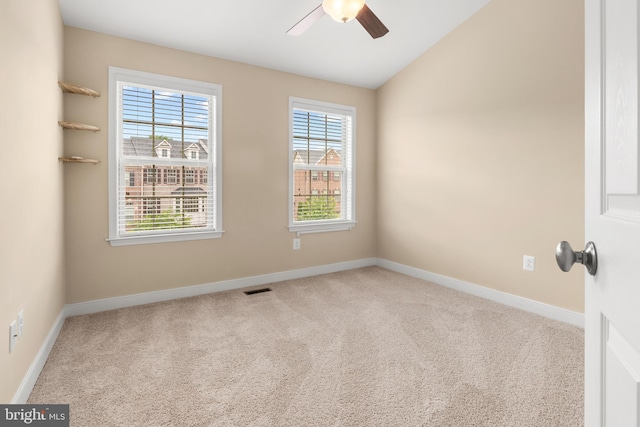14039 Fox Hill Rd, Sparks, MD 21152 - carpeted spare room featuring plenty of natural light, a ceiling fan, baseboards, and lofted ceiling
