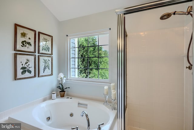 11920 Mays Chapel Rd, Lutherville Timonium, MD 21093 - bathroom with a shower stall and a tub with jets