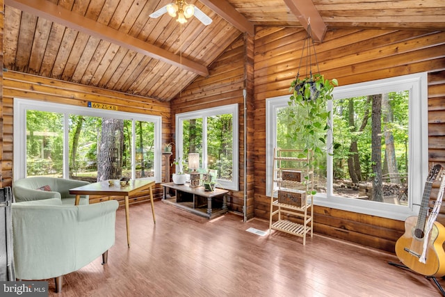11621 Deadwood Dr, Lusby, MD 20657 - sunroom / solarium featuring wood finished floors and wood ceiling