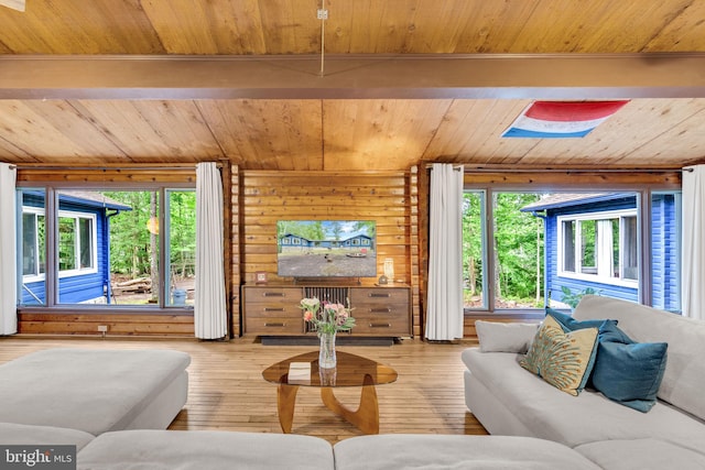 11621 Deadwood Dr, Lusby, MD 20657 - living area featuring wood ceiling and hardwood / wood-style flooring