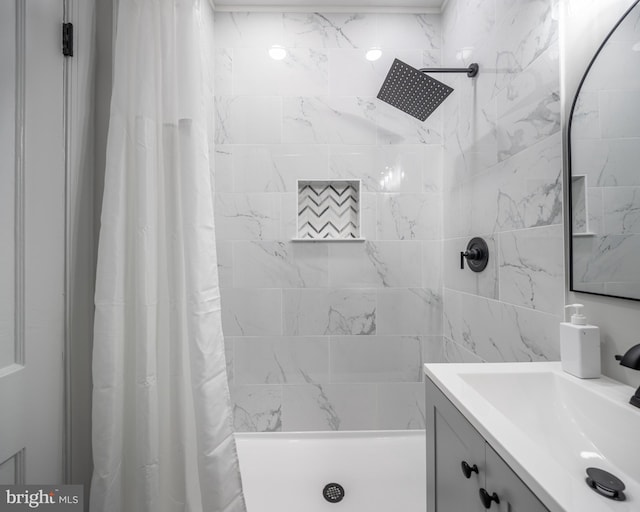 609 Eldrid Dr, Silver Spring, MD 20904 - full bath featuring vanity and a tile shower