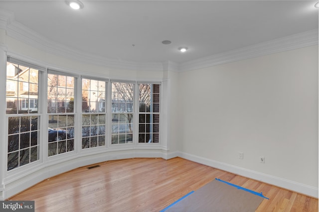 14603 Turner Wootton Pkwy, Upper Marlboro, MD 20774 - unfurnished room featuring wood finished floors, crown molding, and baseboards