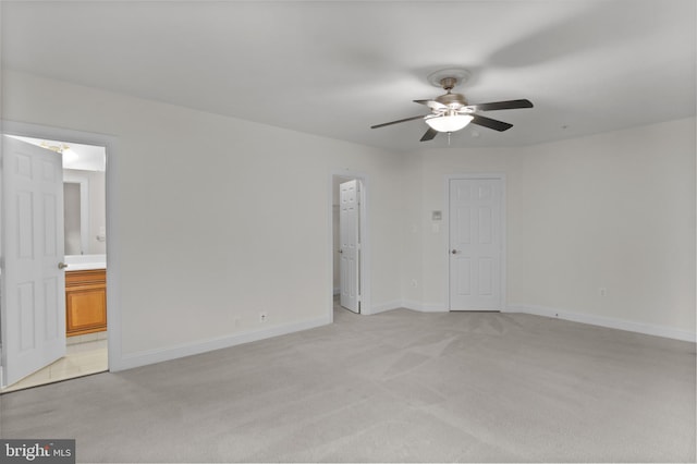 14603 Turner Wootton Pkwy, Upper Marlboro, MD 20774 - empty room with light carpet, ceiling fan, and baseboards