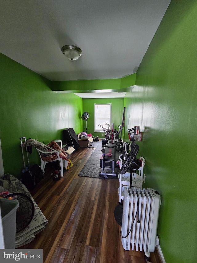 355 Leonard Ave, Hamilton, NJ 08619 - interior space with radiator heating unit and wood finished floors