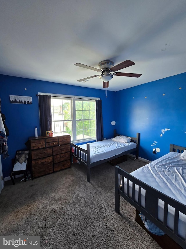 355 Leonard Ave, Hamilton, NJ 08619 - bedroom featuring carpet floors and ceiling fan