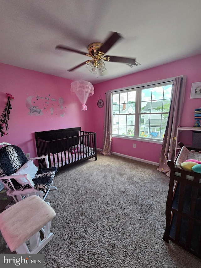 355 Leonard Ave, Hamilton, NJ 08619 - carpeted bedroom with a ceiling fan and baseboards