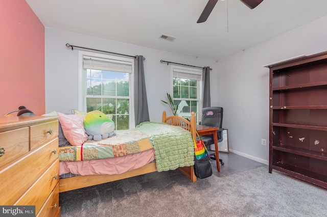 18 Basket Ct, Stafford, VA 22554 - carpeted bedroom featuring a ceiling fan and baseboards