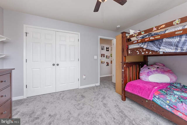 18 Basket Ct, Stafford, VA 22554 - carpeted bedroom with a closet, baseboards, and ceiling fan