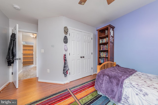 18 Basket Ct, Stafford, VA 22554 - bedroom featuring wood finished floors, baseboards, and a closet