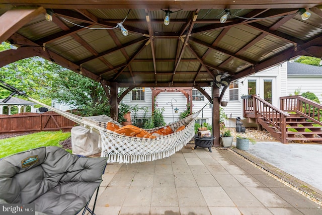 18 Basket Ct, Stafford, VA 22554 - view of patio featuring a gazebo