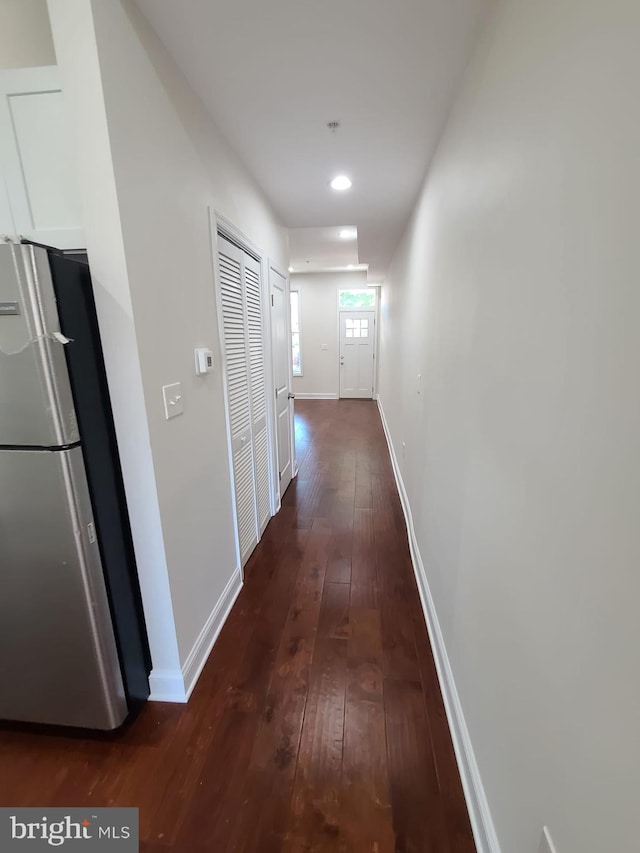 113 15th St SE, Washington, DC 20003 - hallway featuring dark wood finished floors and recessed lighting