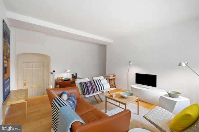 3503 Martha Custis Dr, Alexandria, VA 22302 - living room with wood finished floors
