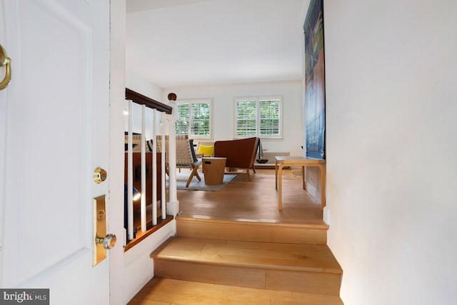 3503 Martha Custis Dr, Alexandria, VA 22302 - stairway with hardwood / wood-style floors