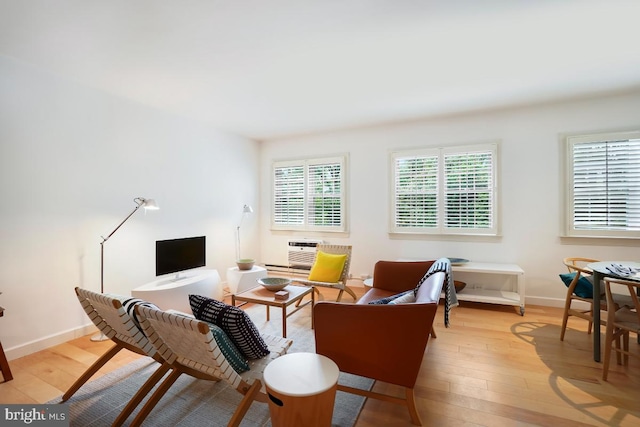 3503 Martha Custis Dr, Alexandria, VA 22302 - living room with hardwood / wood-style flooring and baseboards