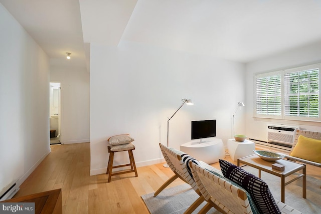 3503 Martha Custis Dr, Alexandria, VA 22302 - office space featuring light wood-type flooring, a baseboard radiator, and baseboards