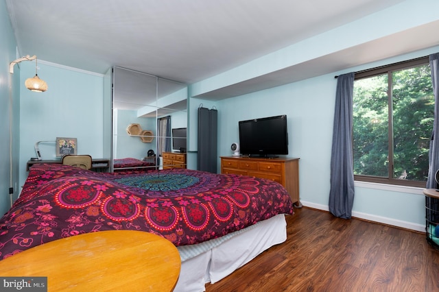 7708 Hanover Pkwy Unit 303, Greenbelt, MD 20770 - bedroom with wood finished floors and baseboards
