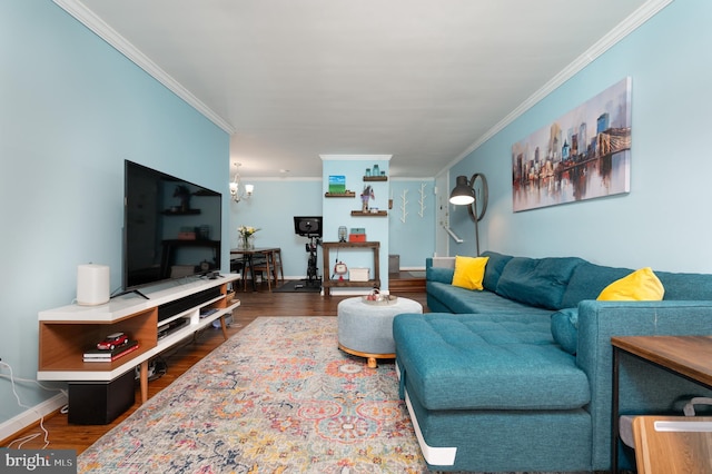 7708 Hanover Pkwy Unit 303, Greenbelt, MD 20770 - living area with ornamental molding, wood finished floors, and baseboards