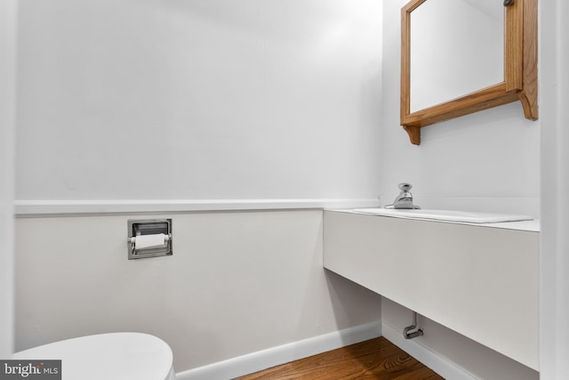 24 Beechtree Ln, Mountville, PA 17554 - half bath featuring toilet, wood finished floors, and baseboards