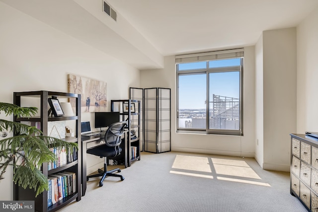675 President St Unit 2105, Baltimore, MD 21202 - carpeted home office with baseboards