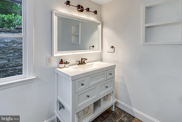 3324 Lorcom Ln, Arlington, VA 22207 - bathroom featuring vanity and baseboards