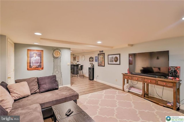 113 S Fairview St, Macungie, PA 18062 - living area with recessed lighting, baseboards, and wood finished floors