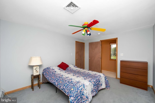 130 Bellmawr Ave, Haddon Heights, NJ 08035 - carpeted bedroom with ceiling fan, baseboards, and baseboard heating
