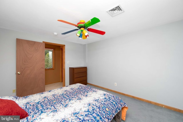 130 Bellmawr Ave, Haddon Heights, NJ 08035 - bedroom with carpet flooring, baseboards, and ceiling fan