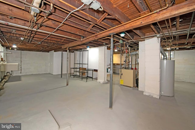 130 Bellmawr Ave, Haddon Heights, NJ 08035 - unfinished basement with water heater and a heating unit