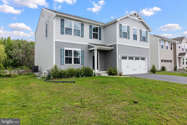 115 Shiningfield Ct, Middle River, MD 21220 - view of front facade with a garage, asphalt driveway, and central AC unit