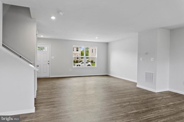 115 Shiningfield Ct, Middle River, MD 21220 - unfurnished living room with wood finished floors, recessed lighting, and baseboards