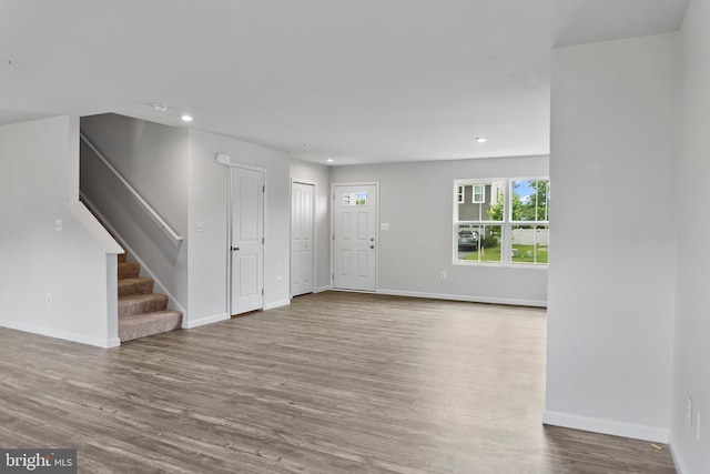 115 Shiningfield Ct, Middle River, MD 21220 - entryway featuring wood finished floors, recessed lighting, baseboards, and stairs