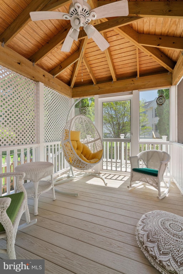 43971 Urbancrest Ct, Ashburn, VA 20147 - wooden terrace with ceiling fan and a gazebo