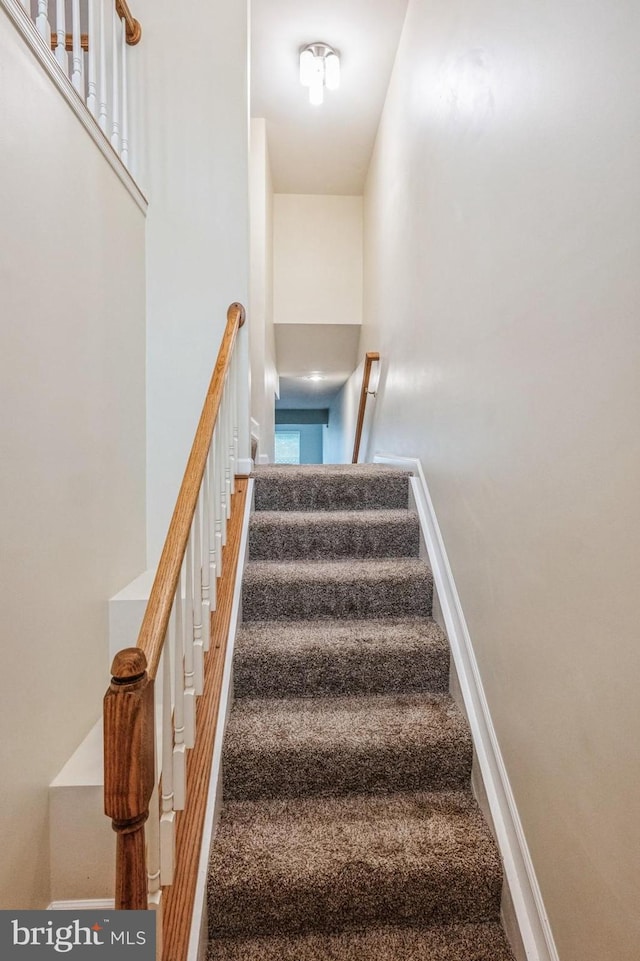 3416 Barnhouse Dr, Edgewater, MD 21037 - stairs featuring baseboards and carpet flooring