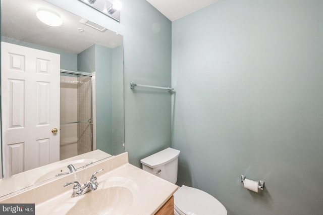 3416 Barnhouse Dr, Edgewater, MD 21037 - full bathroom featuring toilet, vanity, and a shower