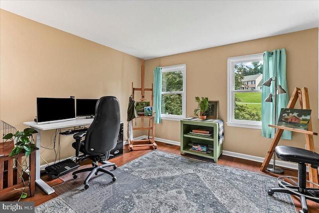 11 White Oak Dr, West Grove, PA 19390 - office area with baseboards and wood finished floors