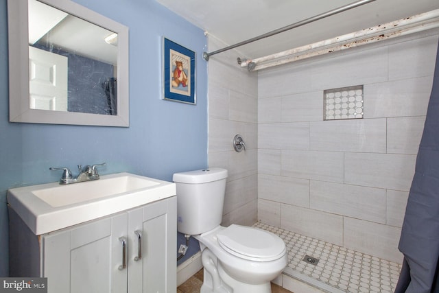 6745 Woodley, Dundalk, MD 21222 - full bathroom with tiled shower, vanity, and toilet